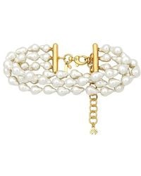 Lele Sadoughi - Jackie Pearl Triple Row Choker - Lyst