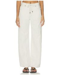 FRAME - The Off Duty Drawstring Bow Jeans - Lyst