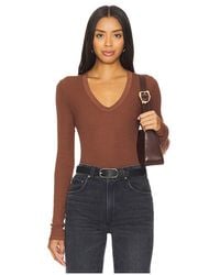 Enza Costa - T-Shirt Mit U-Ausschnitt - Lyst