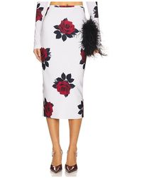 Norma Kamali - Falda Recta En Color Blanco Talla En - Lyst
