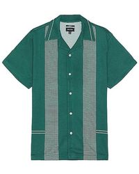 Brixton - Bunker Jacquard Short Sleeve Camp Collar Shirt - Lyst