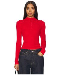 FAVORITE DAUGHTER - Slinky Knit Button-Front Sweater - Lyst