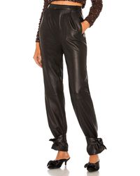 Lovers + Friends Seymore Leather Trousers - Black