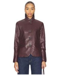 Rag & Bone - Slade Leather Blazer - Lyst