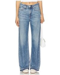 Rag & Bone - Featherweight Logan Mid Rise Wide Leg Jeans - Lyst