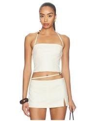L'academie - 'Academie Kora Linen Top - Lyst