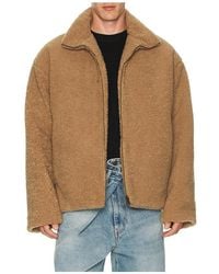 DARKPARK - Devin Faux Shearling Dropped Shoulder Jacket - Lyst