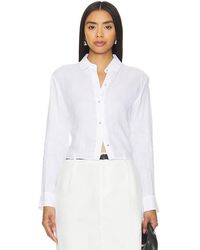 Theory - Crop Taper Shirt - Lyst