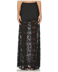 Generation Love - Perrine Lace Combo Satin Skirt - Lyst