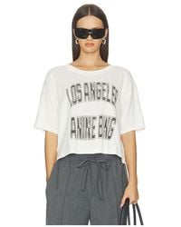 Anine Bing - Johnny Cropped Tee - Lyst