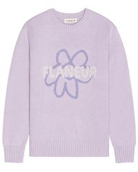 flâneur - Flower Doodle Jacquard Sweater - Lyst