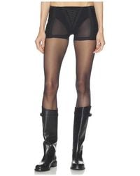 HAELO - Sheer Lace Up Micro Short - Lyst