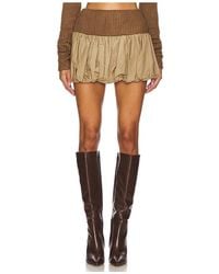 ZEMETA - Sandy Knit Balloon Skirt - Lyst