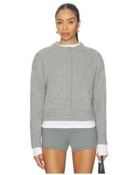 AEXAE - Cashmere Cable Padded Cardigan - Lyst
