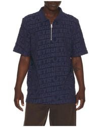 TRUE RELIGION - Logo Terry Knit Zip Polo - Lyst