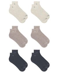 Calvin Klein - 6 Pack Basic Cushion Quarter Socks - Lyst