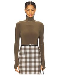 Norma Kamali - Long Sleeve Turtleneck Bodysuit - Lyst