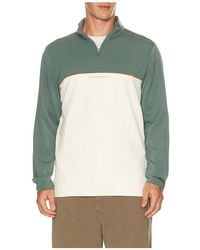 Travis Mathew - Travis Mathew Fibercloud Colorblock Quarter Zip Sweater - Lyst
