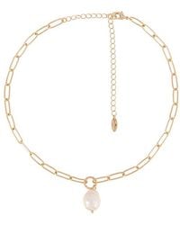 Ettika - Pearl Pendant Necklace - Lyst