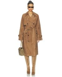 L'academie - 'Academie By Marianna Dara Suede Trench Coat - Lyst