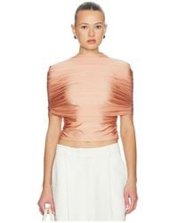 LAPOINTE - Mock Neck Ruched Top - Lyst