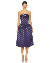 Self-Portrait Polka Dot Dress in White | Lyst