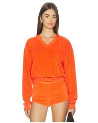 ÉTERNE - Cropped V-Neck Sweatshirt - Lyst