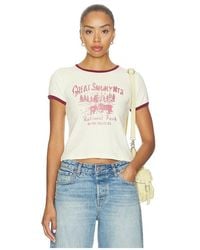 Daydreamer - Great Smoky Mtns Contrast Slim Ringer Tee - Lyst