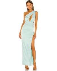 nbd evan gown light blue