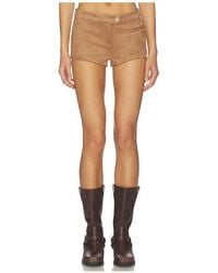 MORE TO COME - Graysen Faux Suede Short - Lyst