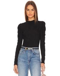 Bobi - Shirred Sleeve Turtleneck Top - Lyst