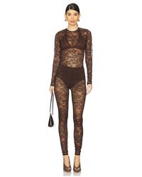 Amanda Uprichard - X Revolve Caresha Catsuit En Color Marrón Talla En - Lyst