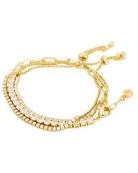 Ettika - Crystal Chain Bracelet Set Of 3 - Lyst
