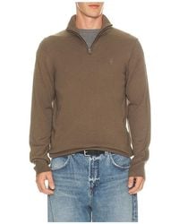 AllSaints - Kilburn Zip Funnel Quarter Zip Sweater - Lyst