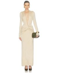 Shona Joy - Miro Long Sleeve Plunged Maxi Dress - Lyst