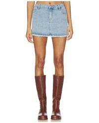 MORE TO COME - Karlita Denim Mini Skirt - Lyst
