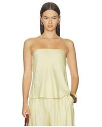 MOTHER OF ALL - Sana Strapless Linen Top - Lyst