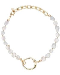 Ettika - Freshwater Pearl Open Ring Choker - Lyst