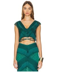 PATBO - Fringe Trim Cropped Top - Lyst