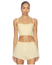 GOOD AMERICAN - Poplin Buster Cami Top En Color Amarillo Limon Talla (También En Xs, S, M, L, Xl) - Lyst