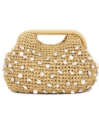 BTB Los Angeles Briar Crystal Clutch in Natural | Lyst