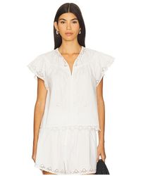 Ulla Johnson - Effie Flutter Sleeve Top - Lyst
