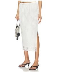 YUHAN WANG - Lace Hem Drawstring Skirt - Lyst