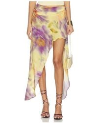 Runaway the Label - Tulia Flounce Midi Skirt - Lyst