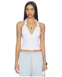 superdown - Stevie Halter Top En Color Blanco Talla (También En Xs, S, M, Xl) - Lyst