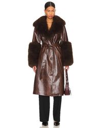 OW Collection - Astrid Faux Fur Coat - Lyst