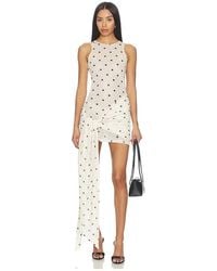 With Harper Lu - Mesh Wrap Mini Dress - Lyst