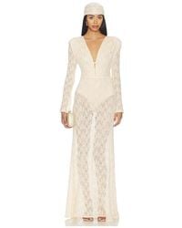 AWAVE Studio - Long Sleeve Lace Maxi Dress - Lyst