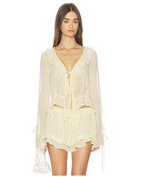 Milkwhite - Hemd Ruffle - Lyst