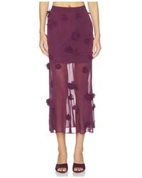 Jonathan Simkhai - Cora Floral Applique Midi Skirt - Lyst
